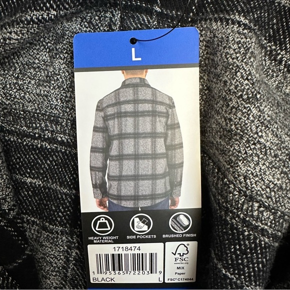 NWT Colorado Clothing Black and Gray Plaid Flannel Shirt - Picture 6 of 9